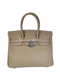 Hermes Birkin 25CM Tote Bags Togo Leather Dark Grey Silver Tl2007vX33