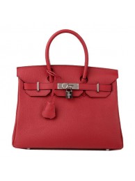 Hermes Birkin 30CM Tote Bag Burgundy Original Leather H30 Silver Tl1689Ea63