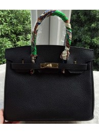 Hermes Birkin 30CM Tote Bags Black Calfskin Leather BK30 Gold Tl1104Kf26