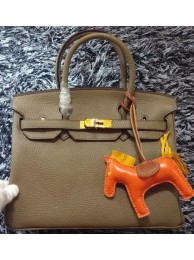 Hermes Birkin 30CM Tote Bags Litchi Leather H30LI Khaki Tl1222gN72