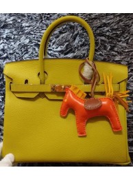 Hermes Birkin 30CM Tote Bags Litchi Leather H30LI Lemon Tl1216xa43