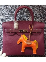 Hermes Birkin 30CM Tote Bags Litchi Leather H30LI Purple Tl1211Va47