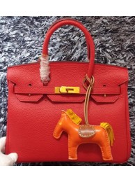 Hermes Birkin 30CM Tote Bags Litchi Leather H30LI Red Tl1219yC28