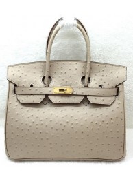 Hermes Birkin 30CM Tote Bags Ostrich Leather H30LI Apricot Tl1168cP15