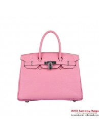 Hermes Birkin 30CM Tote Bags Pink Togo Leather Silver Tl1913iv85