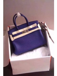 Hermes Birkin 35CM 30CM Tote Bag Grainy Leather H35H30 Blue Tl1019uZ84