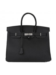 Hermes Birkin 35CM Tote Bag Black Original Leather H35 Silver Tl1701Eb92