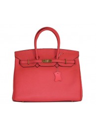Hermes Birkin 35CM Tote Bag Light Red Clemence Leather H6089 Gold Tl1795rf73