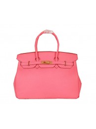 Hermes Birkin 35CM Tote Bag Pink Original Grainy Leather H35 Gold Tl1686VF54