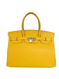 Hermes Birkin 35CM Tote Bags Smooth Togo Leather Turkey Yellow Silver Tl1941Va47