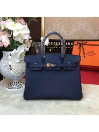Hermes Birkin Bag Original Leather 17825 Blue Tl891dE28