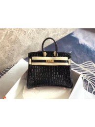 Hermes Birkin Bag Original Leather crocodile HBK35 black Tl499va68