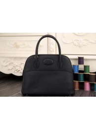 Hermes Bolide 31CM Original Leather Tote Bag Black Tl1263Tk78