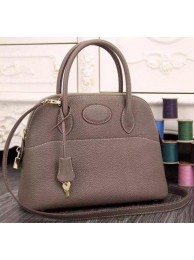 Hermes Bolide 37CM Calfskin Leather Tote Bag B1004 Grey Tl1077EC68