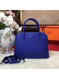 Hermes Bolide Original Leather Tote Bag B1007 Blue Tl850aj95