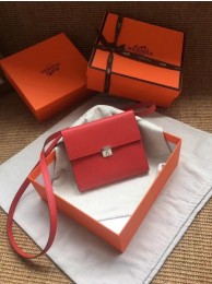 Hermes Clutch Epsom calfskin H0589 red Tl748UE80