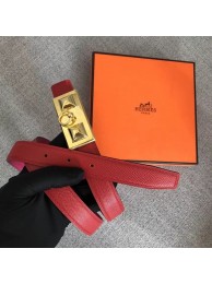Hermes Collier de Chien belt buckle & Reversible leather strap 24 mm H0521 red Tl3470KX51