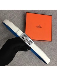 Hermes Collier de Chien belt buckle & Reversible leather strap 24 mm H0521 white Tl3474nQ90