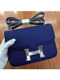 Hermes Constance Bag Calfskin Leather H9999 Blue Tl983AM45