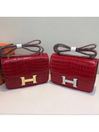 Hermes Constance Bag Croco Leather H9978C Red Tl875Mn81