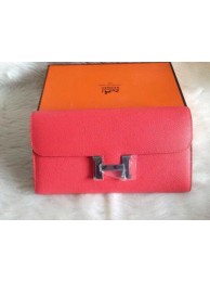 Hermes Constance Long Wallets Original Leather HA909 Light Pink Wallets Tl2140lU52