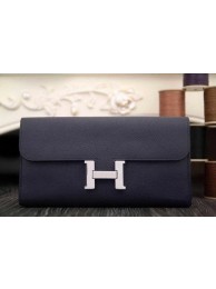 Hermes Constance Long Wallets Original Leather HA909 Royal Wallets Tl2141ea89