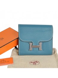 Hermes Constance Togo Leather Wallets A608 Blue Wallets Tl2309Oj66