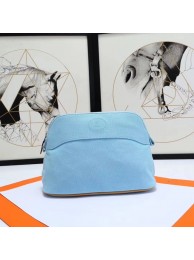 Hermes Cosmetic Bag H3699 Light Blue Tl648lq41