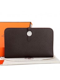 Hermes Dogon Combined Wallet A508 Dark Brown Tl2271tL32