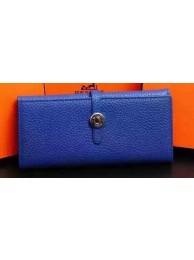 Hermes Dogon Original Leather Wallet H509 Blue Tl2079sp14