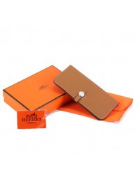 Hermes Dogon Togo Leather Wallet Travel Case A808 Coffee Tl2324va68