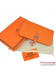 Hermes Dogon Wallet Travel Case H001 Orange Tl2286DO87