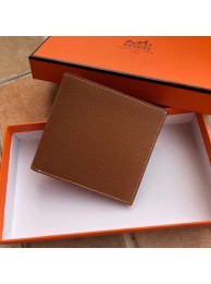 Hermes espom leather Wallet H2296 brown Tl2052rh54