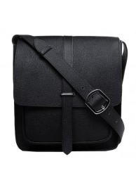 Hermes Etriviere Shoulder Bag Calfskin Leather H2551 Black Tl1763iZ66