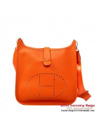 Hermes Evelyn Bag Calf Leather H1188 Orange Tl1864KX22