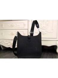 Hermes Evelyne 28cm Messenger Bag Original Leather H1188 Black Tl1308PC54
