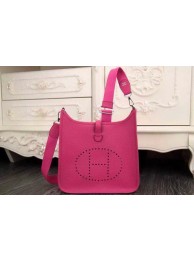 Hermes Evelyne 28cm Messenger Bag Original Leather H1188 Rose Tl1305Lp50