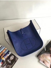 Hermes Evelyne 30cm Messenger Bag E3301 Blue Tl913SS41
