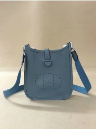 Hermes Evelyne original togo leather mini Shoulder Bag H15698 sky blue Tl457yk28