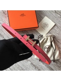 Hermes Focus belt buckle & Reversible leather strap 13 mm H20815 rose Tl3533vX95