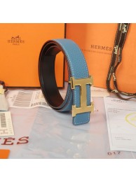 Hermes Imported Belt HR1002I Light Blue Tl3766Va47