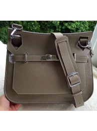 Hermes Jypsiere 31CM Shoulder Bag Calfskin Leather H0880 Grey Tl956VF54