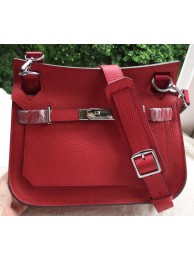 Hermes Jypsiere 31CM Shoulder Bag Calfskin Leather H0880 Red Tl957rh54