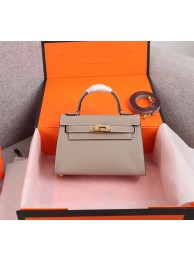 Hermes Kelly 20cm Tote Bag Original Epsom Leather KL20 Gray Tl177su78