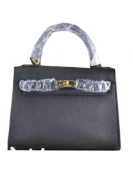 Hermes Kelly 22cm Tote Bag Calfskin Leather Black Tl1548iv85