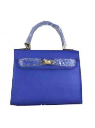 Hermes Kelly 22cm Tote Bag Calfskin Leather Blue Tl1546rf34