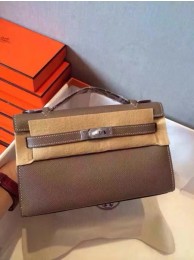 Hermes Kelly 22cm Tote Bag Original Leather KL22 Grey Tl943PC54