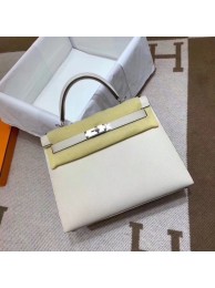 Hermes Kelly 28cm Shoulder Bags Epsom Leather KL28 creamy-white Tl715yx89