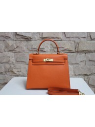 Hermes Kelly 28cm Shoulder Bags espom leather orange Tl857gN72