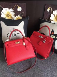 Hermes Kelly 28cm Shoulder Bags espom leather Red Tl856uT54